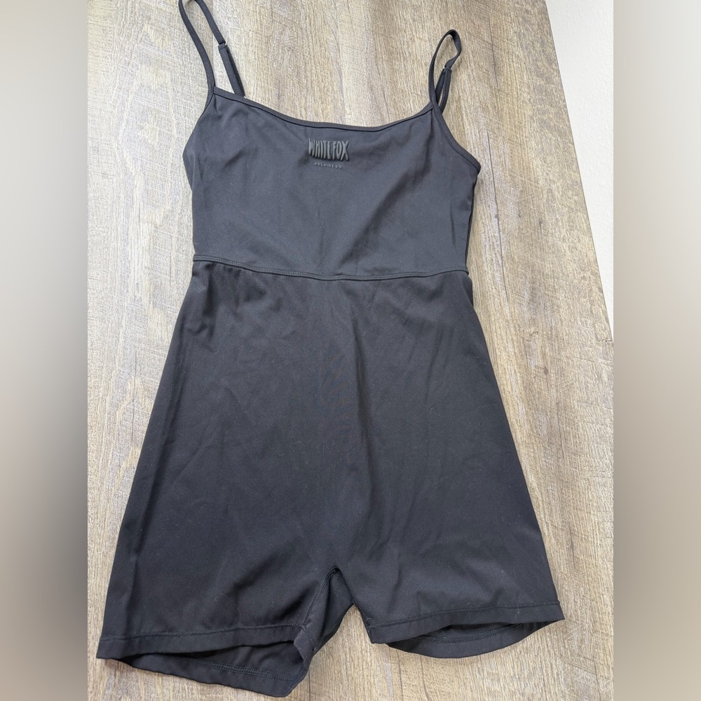 White Fox cami pull-on playsuit Romper in Black Medium